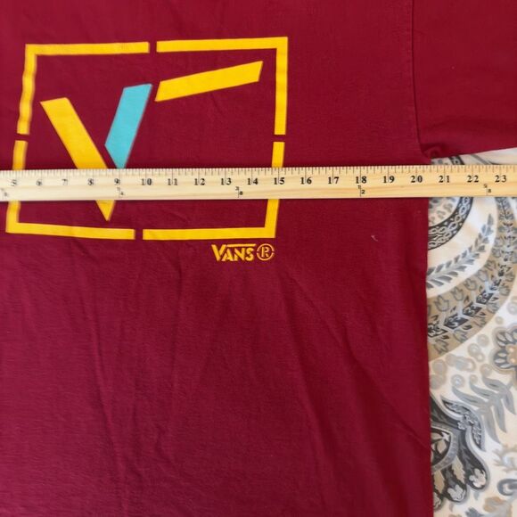 VANS Vintage Y2K Red Big Sketch Logo T-shirt Men’s M | Skater Streetwear Casual - Picture 11 of 12